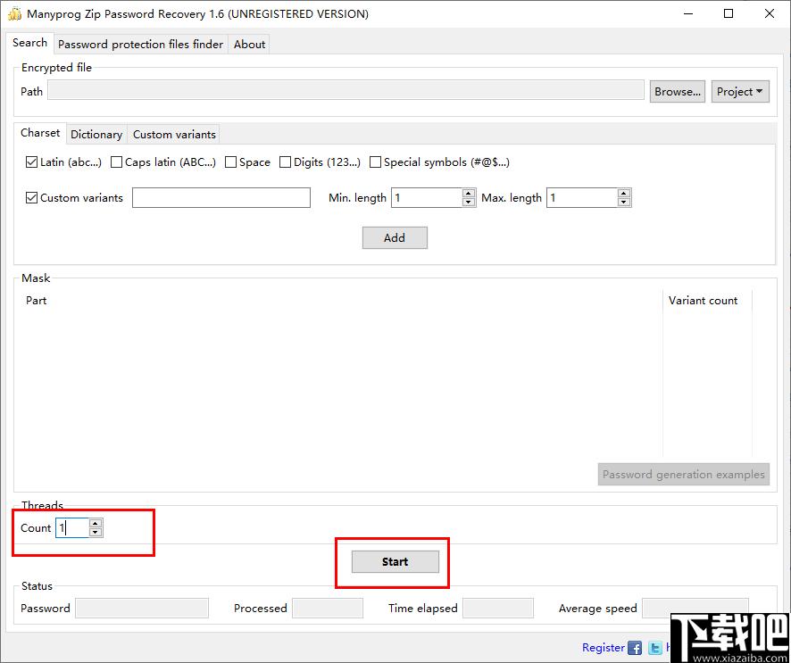 Manyprog Zip Password recover下载,密码恢复